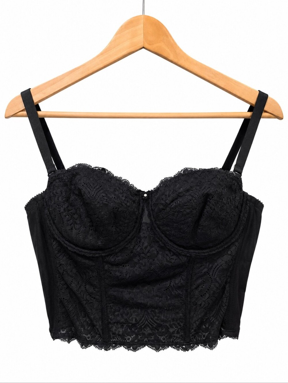 Triumph Amourette 01 Lace Bustier Corset Top – Black – 36C / 80C